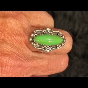 Mohave green turquoise ring size 7
